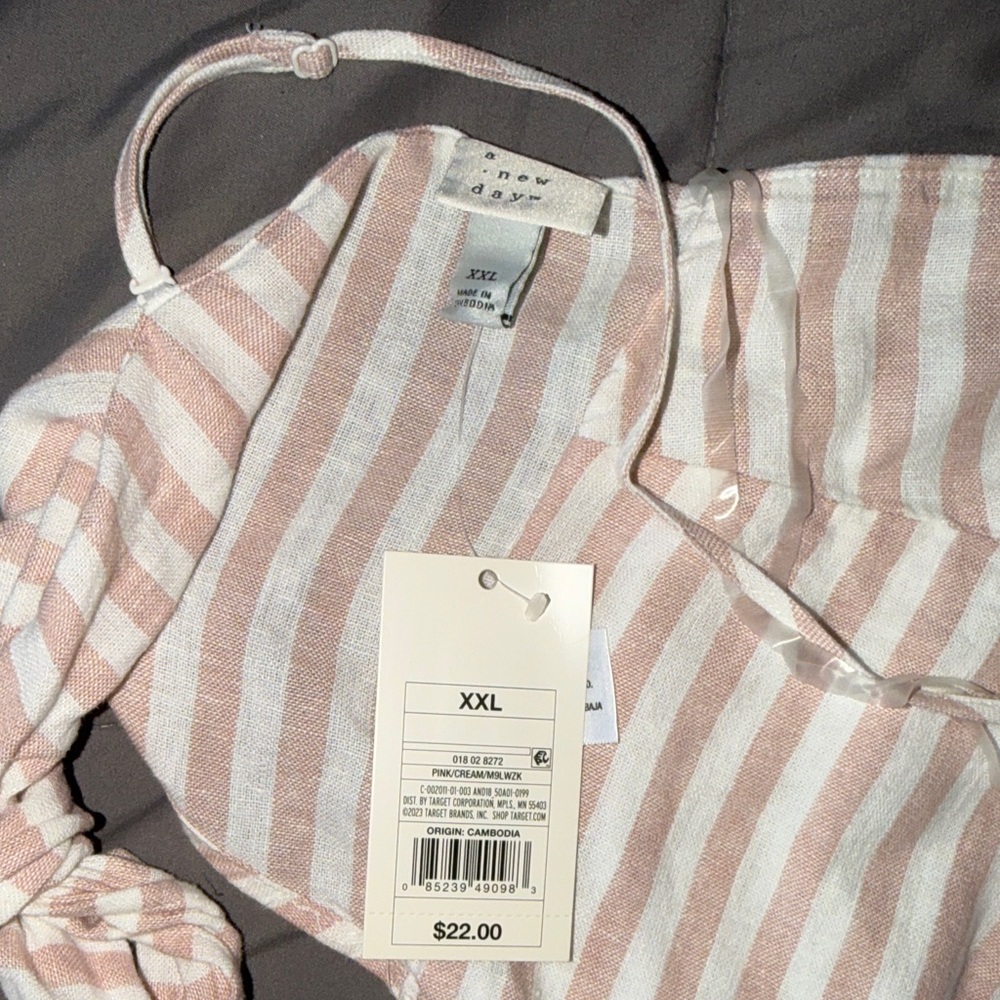 Pink and White Striped Tank Top - Picture 8 of 8